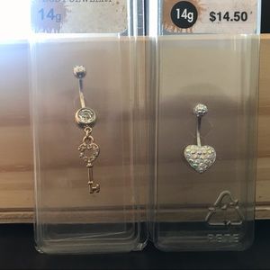 NTW Morbid Metals Set of 2 Belly Button Jewelry